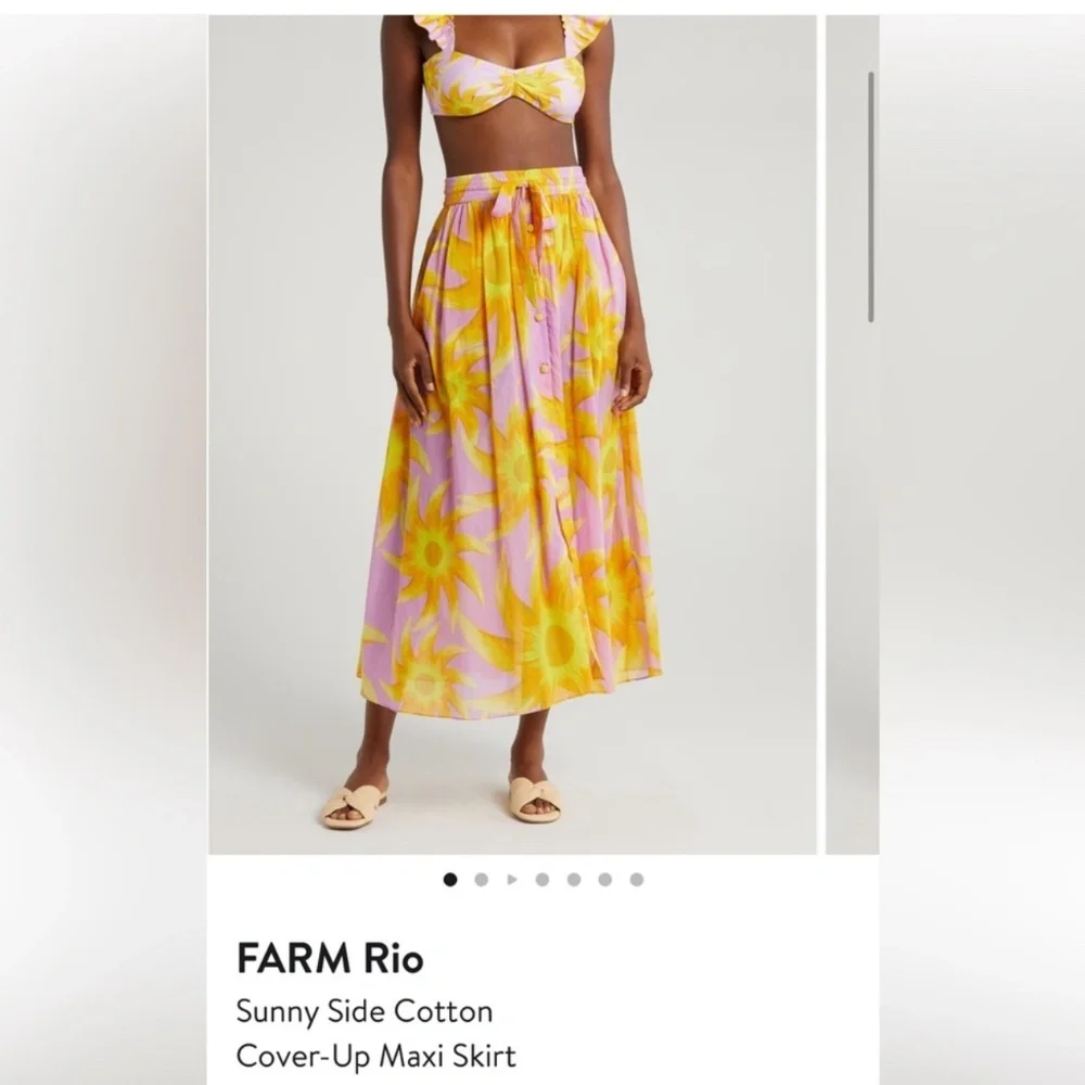 FARM RIO Cotton Maxi skirt sz medium - Picture 4 of 4